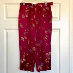 Custom made brocade crop pants